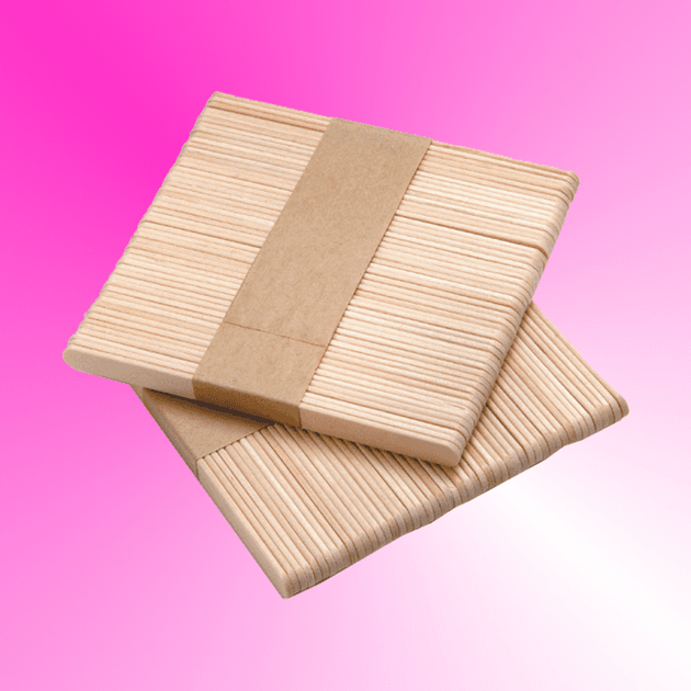 Small wooden spatula for face epilation